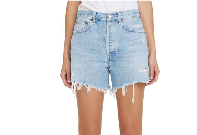 Velynce Womens Fashion Mid-Waist Wide Leg Buckle Denim A-Line Skirts Denim Shorts